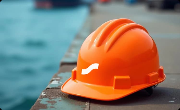 Bluetide Group team members collaborating on marine operations project